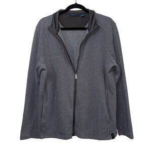 Perry Ellis Mens Gray Full Zip Jacket Mock Neck Long Sleeve Casual‎ L